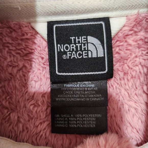 North Face Osito Fleece Full Zip Jacket Pink Size M - Picture 5 of 6